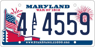 MD license plate 4AF4559