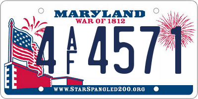MD license plate 4AF4571