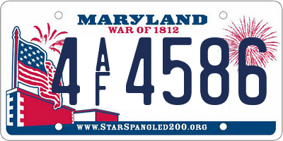 MD license plate 4AF4586
