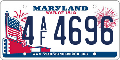 MD license plate 4AF4696