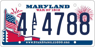 MD license plate 4AF4788