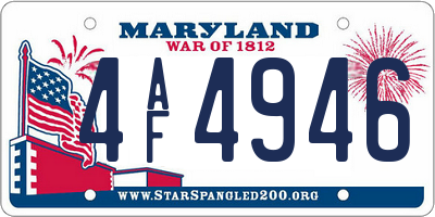 MD license plate 4AF4946