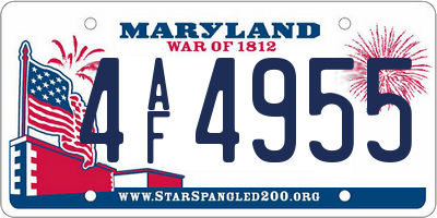 MD license plate 4AF4955