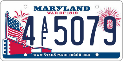 MD license plate 4AF5079