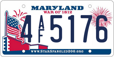 MD license plate 4AF5176