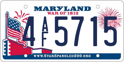 MD license plate 4AF5715