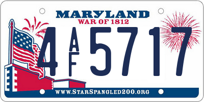 MD license plate 4AF5717