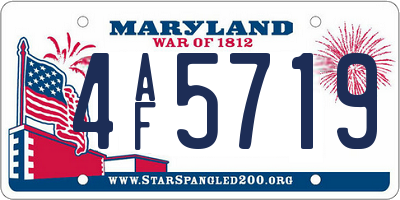 MD license plate 4AF5719