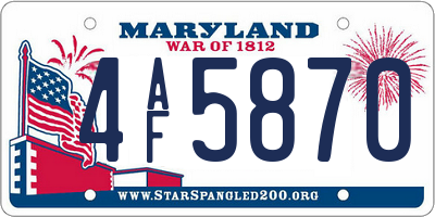 MD license plate 4AF5870