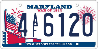 MD license plate 4AF6120
