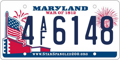MD license plate 4AF6148