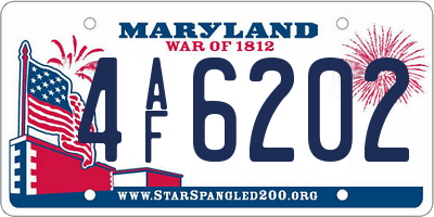 MD license plate 4AF6202