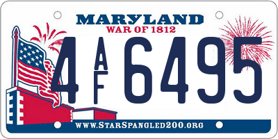 MD license plate 4AF6495