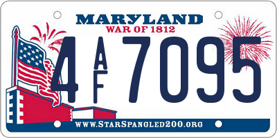 MD license plate 4AF7095