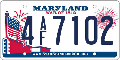 MD license plate 4AF7102
