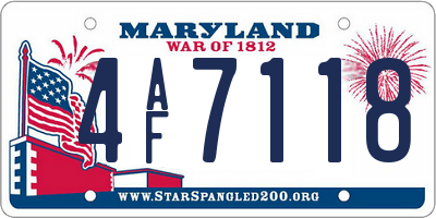 MD license plate 4AF7118