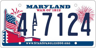 MD license plate 4AF7124