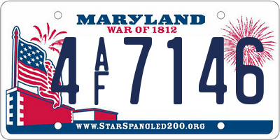 MD license plate 4AF7146