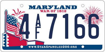 MD license plate 4AF7166