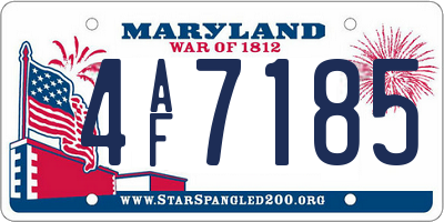 MD license plate 4AF7185