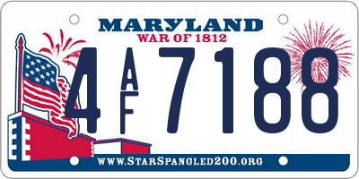 MD license plate 4AF7188