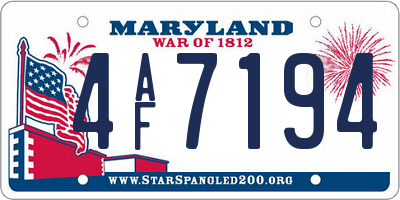 MD license plate 4AF7194