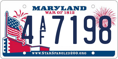 MD license plate 4AF7198