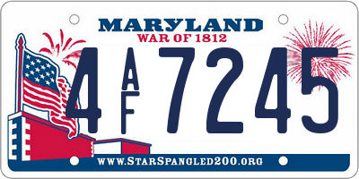 MD license plate 4AF7245