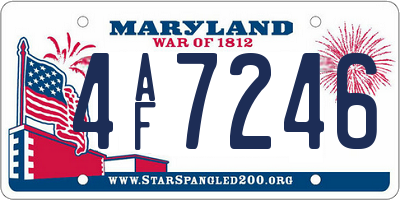 MD license plate 4AF7246