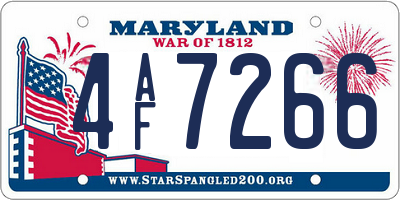 MD license plate 4AF7266