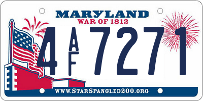 MD license plate 4AF7271