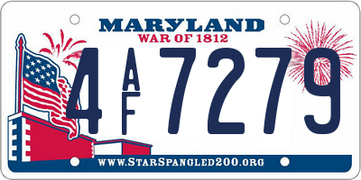 MD license plate 4AF7279