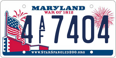 MD license plate 4AF7404
