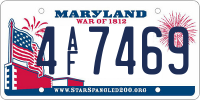 MD license plate 4AF7469