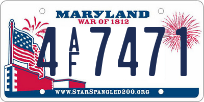 MD license plate 4AF7471