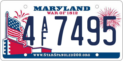 MD license plate 4AF7495