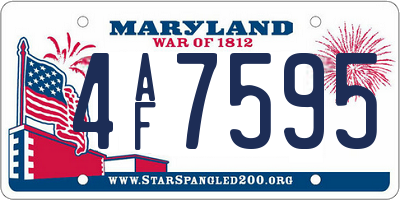MD license plate 4AF7595