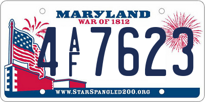 MD license plate 4AF7623
