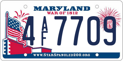 MD license plate 4AF7709