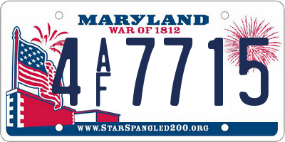 MD license plate 4AF7715