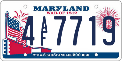 MD license plate 4AF7719