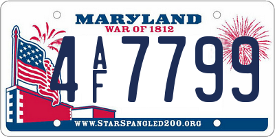 MD license plate 4AF7799