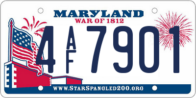 MD license plate 4AF7901