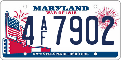 MD license plate 4AF7902