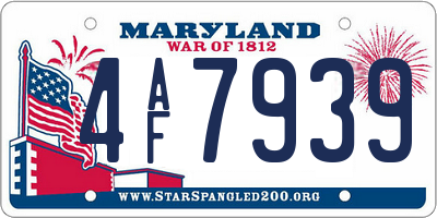 MD license plate 4AF7939