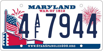 MD license plate 4AF7944