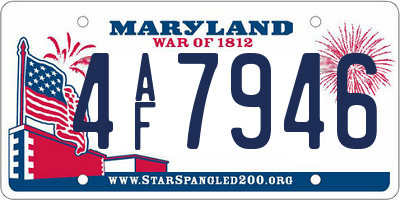 MD license plate 4AF7946