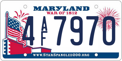 MD license plate 4AF7970