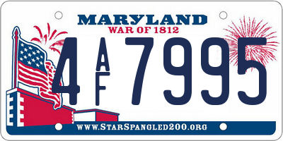 MD license plate 4AF7995