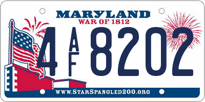 MD license plate 4AF8202